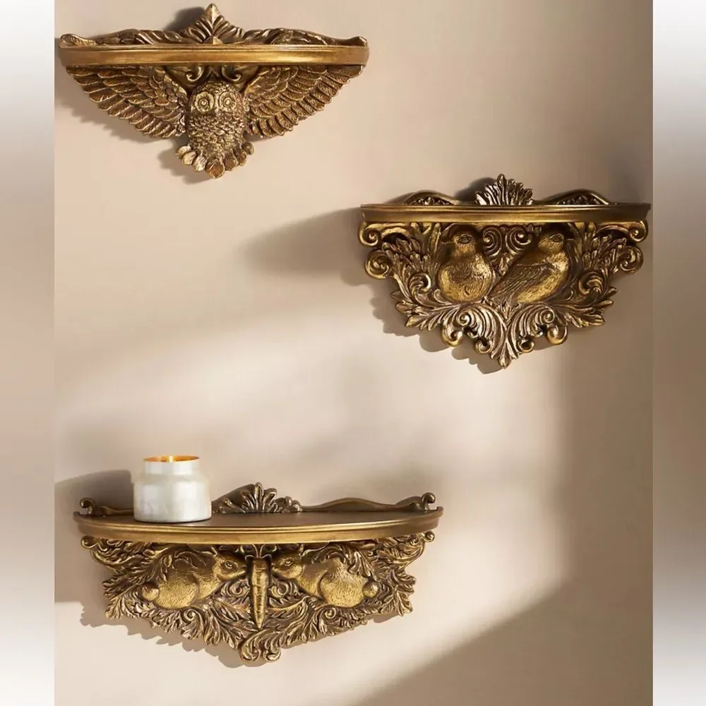 Anthropologie Wooded Manor Floating Shelf